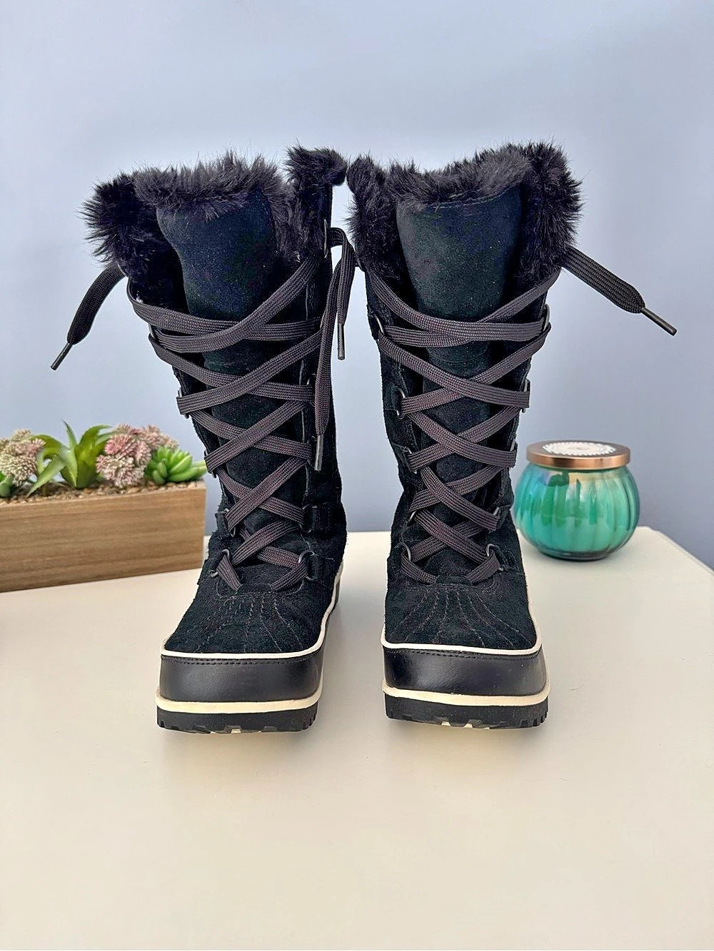 SOREL Tivoli High II Black Waterproof Winter Boots Size 8 - Picture 2 of 13